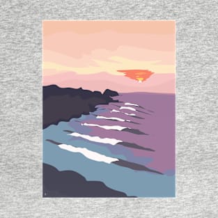 Chicama, Peru Ocean Waves at Sunset T-Shirt